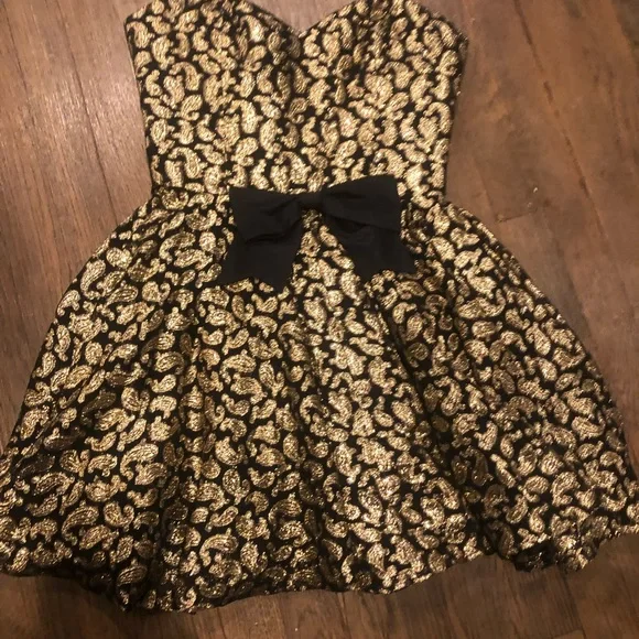 gold strapless maxi dress Addicted To Shine Cutout Off Shoulder Maxi Dress main image 0